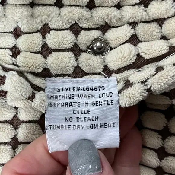 Cowgirl Up Reversible Women's Size L Vest Full Zip Pockets Ivory and Brown - Picture 4 of 10